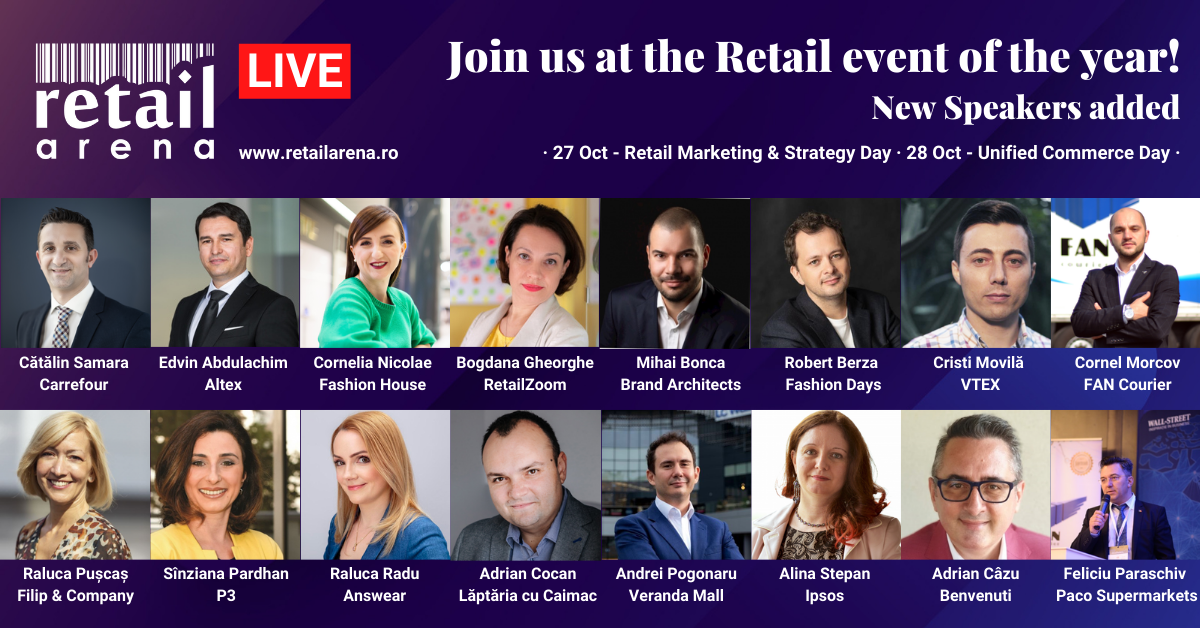 Noi speakeri confirmați la retailArena 2020 - Retailing in times of crisis