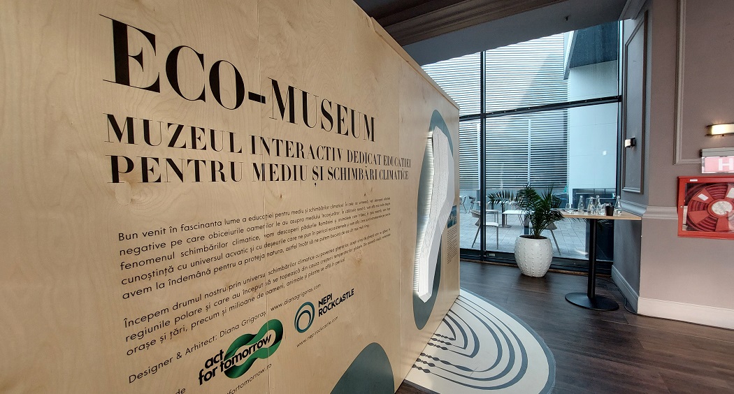 [FOTO] Primul Eco-Muzeu în mall. Secretar de stat: Nu doar la geografie elevii trebuie să învețe despre schimbările climatice