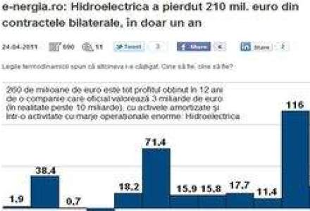 Revista blogurilor de business: Hidroelectrica a pierdut 210 mil. euro intr-un an