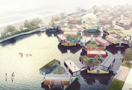 Un startup danez vrea sa revolutioneze modul in care locuiesc si traiesc studentii din facultate: cum arata casele plutitoare