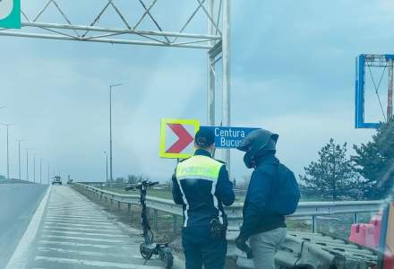 Prins în timp ce circula cu trotineta electrică pe Autostrada Soarelui: Poliția l-a amendat