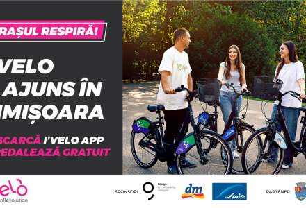 Sistemul de bikesharing IVelo by Green Revolution s-a extins și în vestul țării, la Timișoara