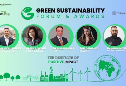 Green Start-Up Sustainability Forum & Awards – evenimentul creatorilor unui viitor durabil are loc pe 19 iunie. Primii speakeri confirmați