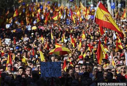 Un milion de persoane au manifestat la Barcelona pentru unitatea Spaniei