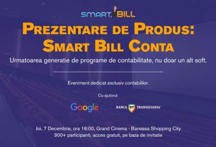 Promo: Smart Bill invita contabilii la prezentarea produsului Smart Bill Conta