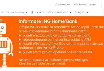 Probleme in Home'Bank, serviciul de Internet Banking al ING Bank. Ce pot face clientii