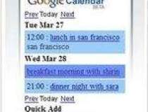 Calendarul Google, acum si pe...