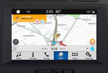 Ford proiecteaza Waze pe sistemul de infotainment al masinii pentru utilizatorii iPhone