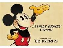 Un poster cu Mickey Mouse,...