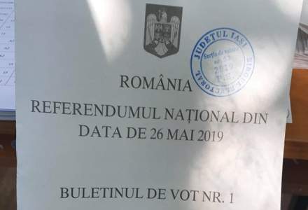 Referendum 2019: Stampila de control a unei sectii de votare din Iasi - pusa pe prima pagina a mai multor buletine pentru referendum