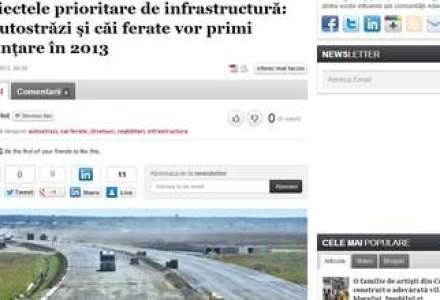 Proiectele prioritare de infrastructura: ce autostrazi si cai ferate vor primi finantare in 2013