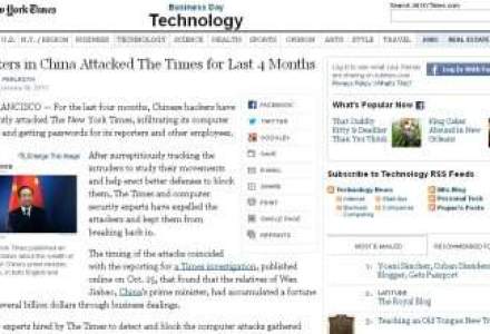 New York Times: Hackeri din China ne-au atacat in ultimele patru luni