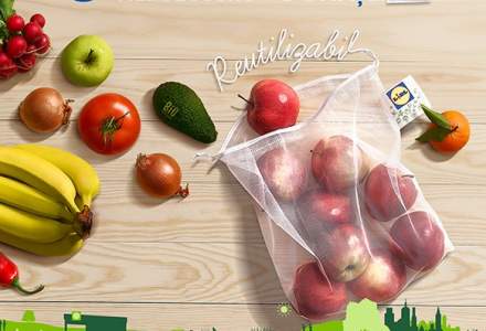 Lidl introduce în toate magazinele din țară săculeții reutilizabili pentru cântărirea și transportul fructelor și legumelor