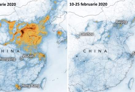 CORONAVIRUS | Efecte "pozitive"? Imaginile NASA arată reducerea poluării în China