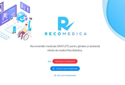 RecoMedica asigură triaj și evaluare medicală online gratuită, pentru a preveni răspândirea virusului Covid-19 în România