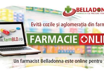 Lanțul de farmacii Belladonna lansează o platformă online, cu produse de îngrijire inclusiv dezinfectanți, mănuși și măști de protecție