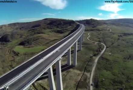 VIDEO: Cum arata cel mai mare viaduct construit in Romania, pe autostrada Sibiu-Nadlac