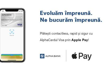 Alpha Bank lansează Apple Pay: cliențili cu carduri Visa își pot înrola de astăzi cardul în portofelul digital