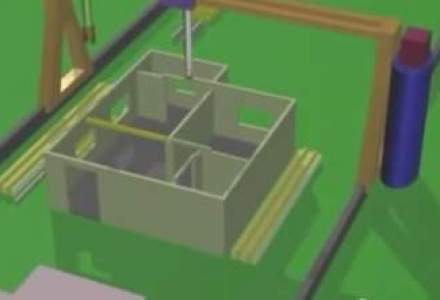 Revolutie tehnologica in constructii: o imprimanta 3D gigant poate construi o casa in cel mult 24 de ore | VIDEO
