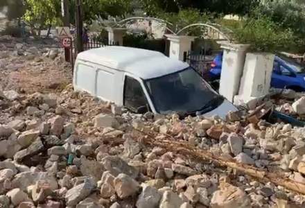 Imagini cu pagubele create de „uraganul mediteranean” în Grecia: 2 persoane și-au pierdut viața