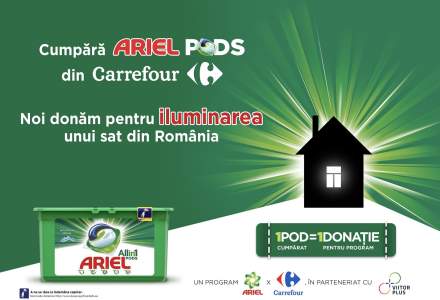 (P) POD cu POD luminezi o casă - o campanie Ariel și Carrefour, în parteneriat cu ViitorPlus
