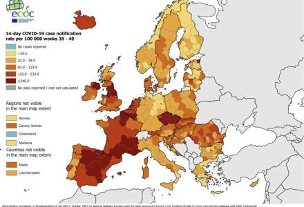Ce state din UE sunt în zona roșie de risc epidemic