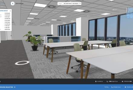 PREMIERĂ: platforma care îți permite vizualizarea interactivă a spațiilor de birouri