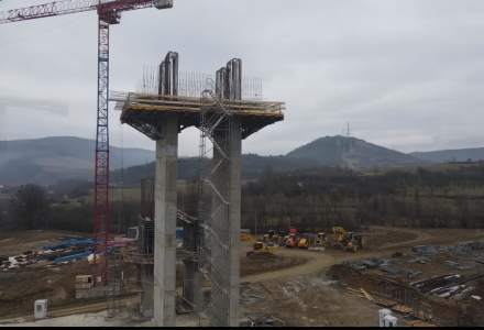 Imagini de pe șantierul Autostrăzii Sibiu-Pitești: DRDP Brașov o numește cea mai spectaculoasă lucrare de infrastructură aflată în lucru