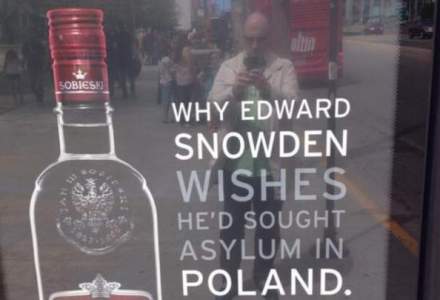 Edward Snowden, subiectul unei campanii care promoveaza o marca de vodka poloneza in America