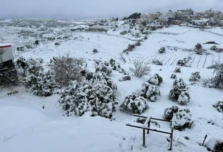 Iarna a mers și în ”locurile sfinte”: zăpadă la Ierusalim după 7 ani