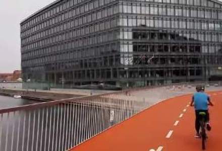 Copenhaga are un pod nou de 220 metri pentru biciclete