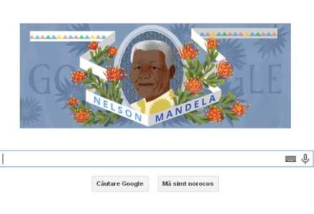 Nelson Mandela, sarbatorit de Google printr-un logo special, la 96 de ani de la nastere