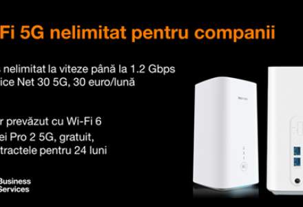 (P) Orange Business Services lansează primul abonament 5G cu router inclus ce permite conexiuni Wi-Fi la viteze 5G pentru companii