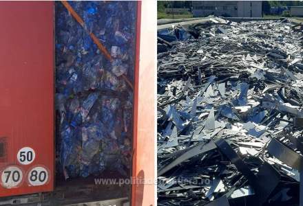 Aducem gunoaie și din Bulgaria: Poliția de frontieră a descoperit zeci de tone de deșeuri care intraseră pe la Giurgiu