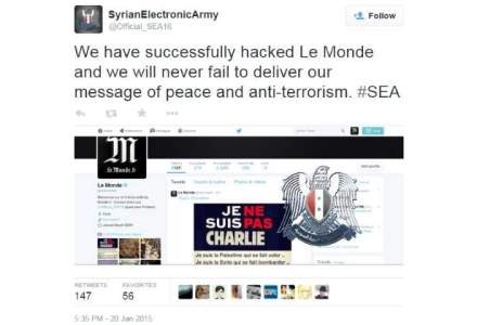 Armata electronica siriana pirateaza contul de Twitter al cotidianului francez Le Monde