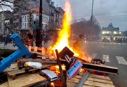 Proteste violente în Belgia, din cauza măsurilor în vreme de pandemie