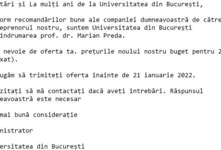 Atenție la emailurile primite din partea Universității București