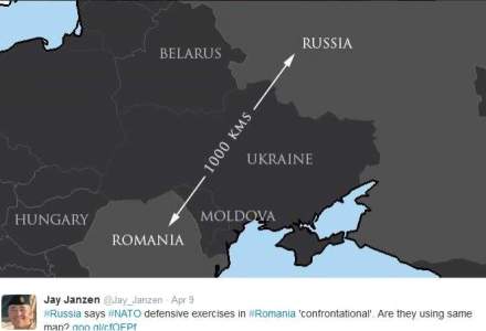 Un purtator de cuvant NATO da lectii de geografie pe Twitter Rusiei
