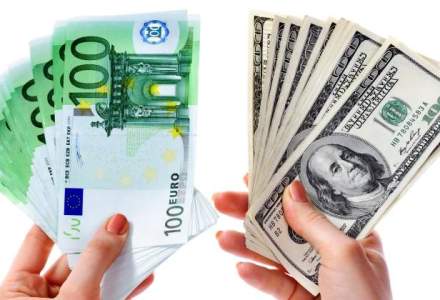 Euro si dolarul se intrec in cresteri: la cat a ajuns cursul valutar