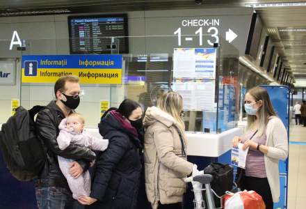 Refugiații aglomerează aeroporturile din România. Creștere de peste 50% a traficului de pasageri pe Henri Coandă