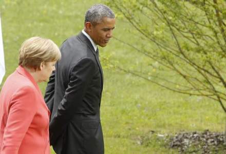 Russia Today ironizeaza o celebra fotografie cu Angela Merkel si Barack Obama de la intalnirea G7