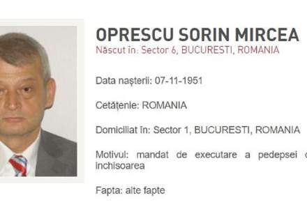 Sorin Oprescu a fost dat în urmărire generală