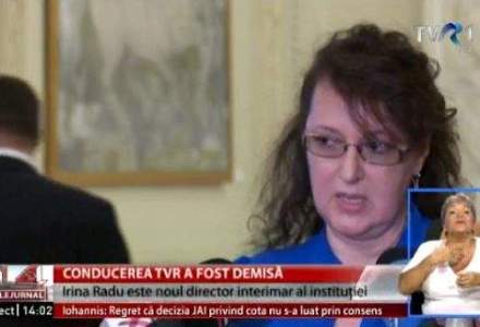 Irina Radu este sef interimar al TVR, inlocuindu-l pe Stelian Tanase