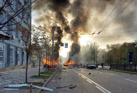 Imagini din Kiev și alte mari orașe ucrainene după cele mai recente bombardamente ale Rusiei