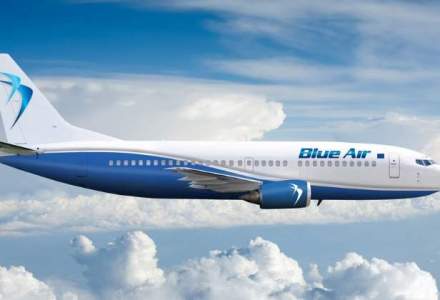 Blue Air: Avionul de la Cluj a aterizat in conditii meteo dificile, cu zapada depusa pe pista