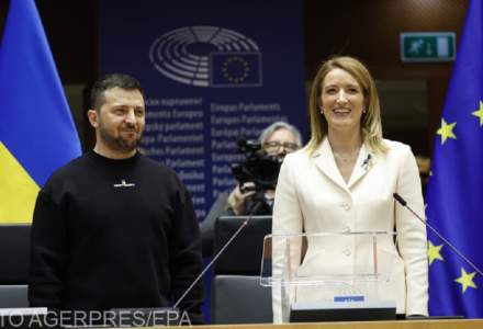 Zelenski, discurs la Bruxelles: Ne apărăm împotriva celei mai antieuropene forţe din lumea modernă