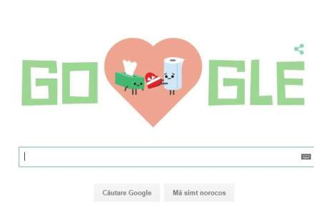 Google le ureaza internautilor "Happy Valentine's Day! ", printr-un logo special