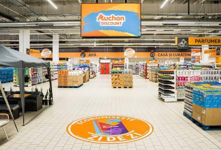 Auchan pariază pe reduceri. Două hipermarketuri clasice se transformă în magazine Auchan discount