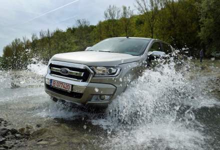 Test "in linie dreapta" cu Ford Ranger facelift prin padurile din Prahova