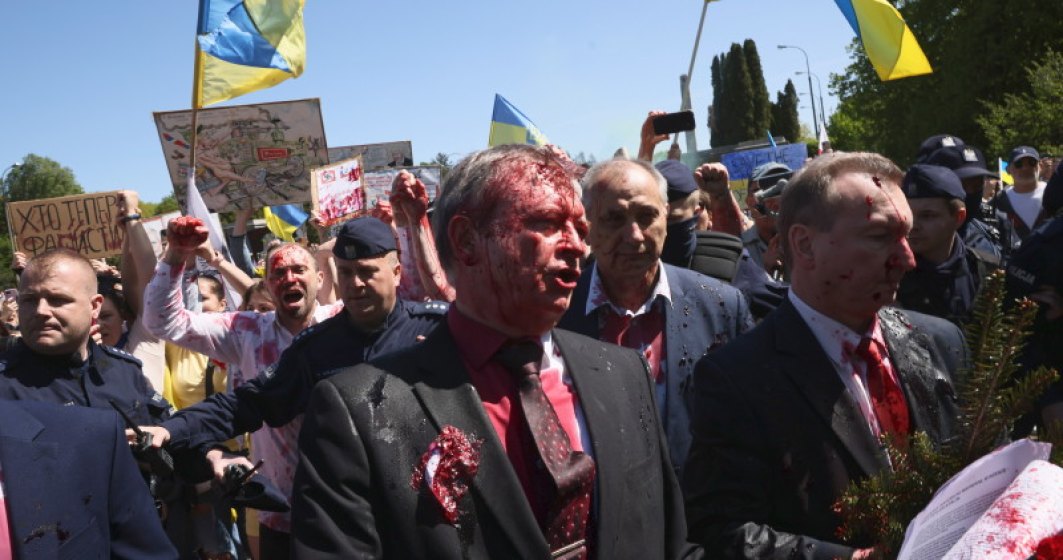 Oficiali polonezi, după ce ambasadorul Rusiei a fost stropit cu vopsea roșie: E de înțeles, dacă nu vă place, opriți genocidul din Ucraina